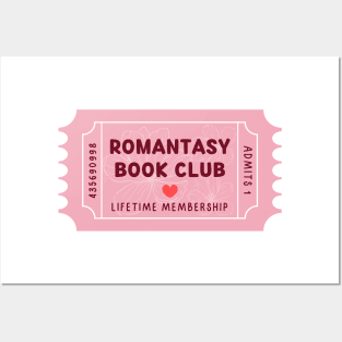 Romantasy book club - floral ticket Posters and Art